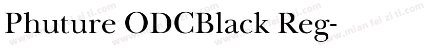 Phuture ODCBlack Reg字体转换